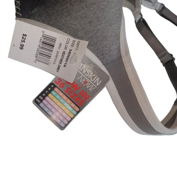 NWT Danskin 34DDD/1X Heather Grey Sports Bra - Picture 8 of 9